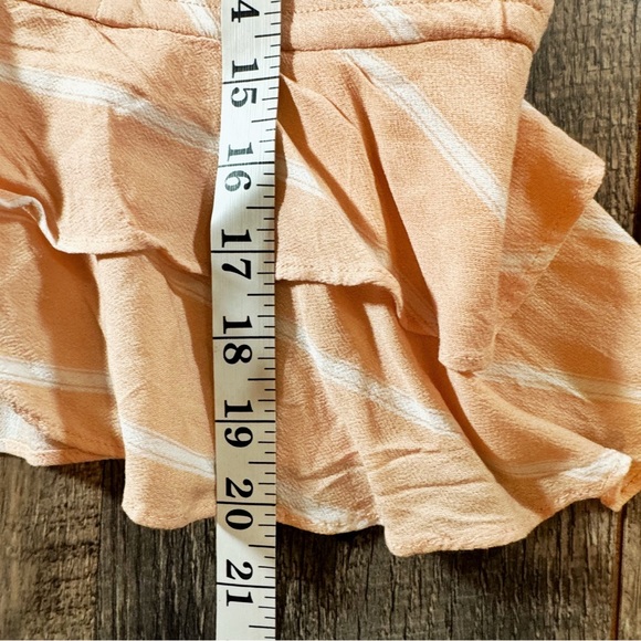 FREE PEOPLE Blouse Womens Small Pink & White Stripe Samifran Balloon Sleeve Top - Picture 10 of 11